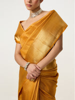 Handwoven Citrine Yellow Kanjivaram Saree