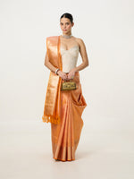 Handwoven Orange Kanjivaram Saree