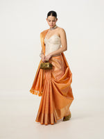 Handwoven Orange Kanjivaram Saree