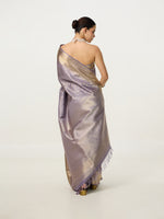 Handwoven Ice-Blue Kanjivaram Saree