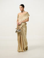 Handwoven Beige-Gold Kanjivaram Saree