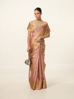 Handwoven Peach Kanjivaram Saree