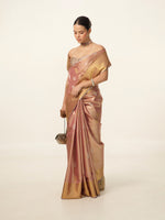 Handwoven Peach Kanjivaram Saree