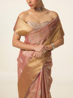 Handwoven Peach Kanjivaram Saree