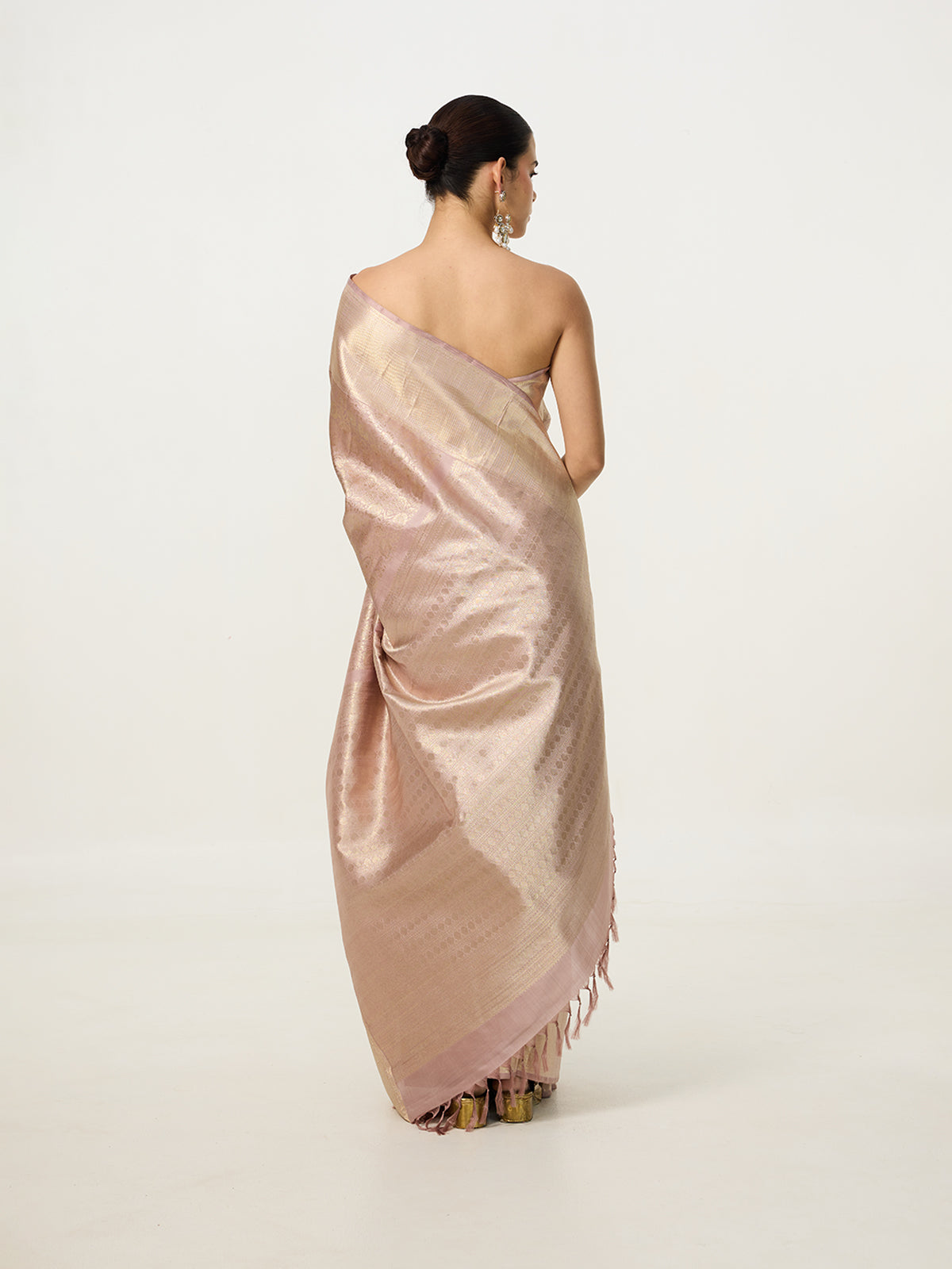 Handwoven Grey Kanjivaram Saree