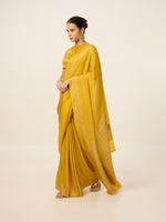 Handwoven Amber Georgette Saree