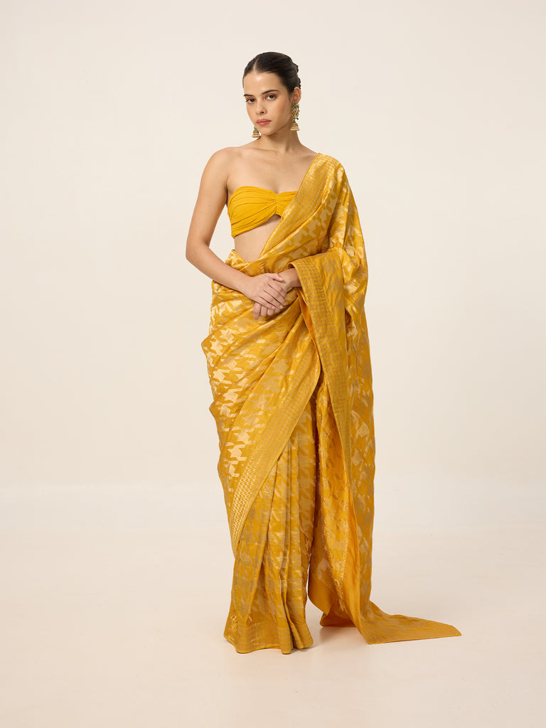 The Mustard Yellow Gerum Saree