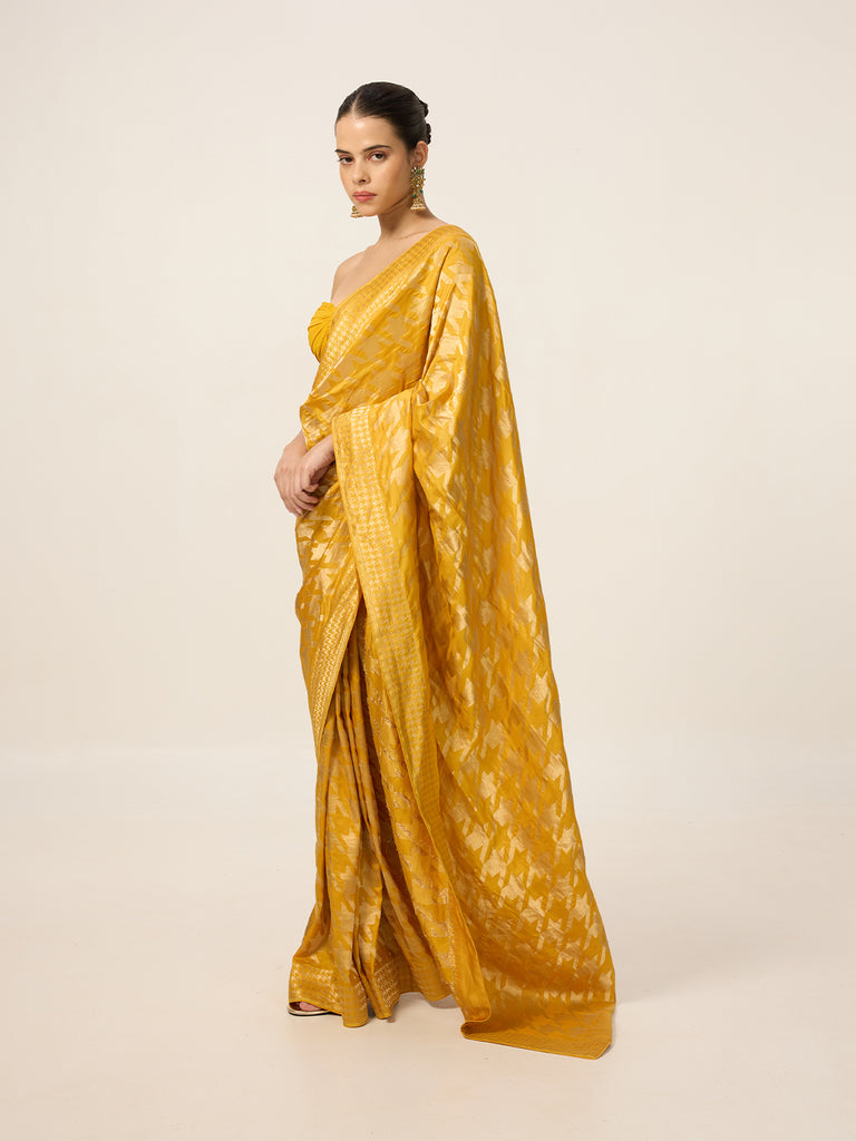 The Mustard Yellow Gerum Saree