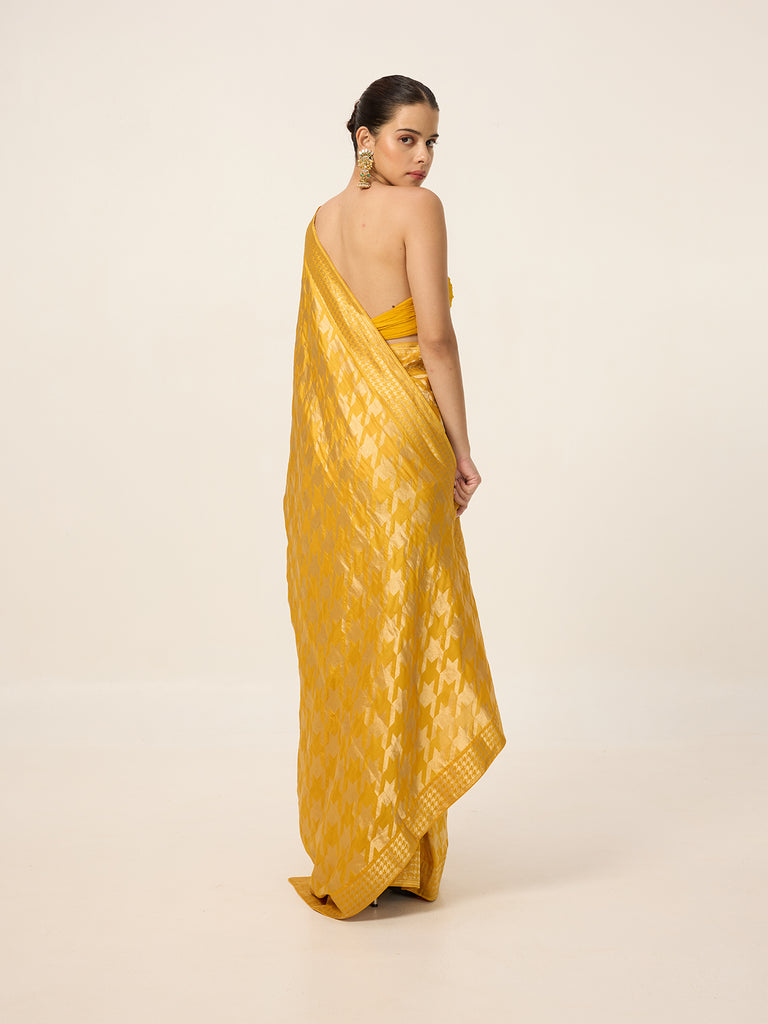 The Mustard Yellow Gerum Saree