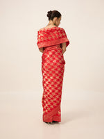 The Red Gerum Saree