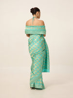 The Turquoise Blue Gerum Saree