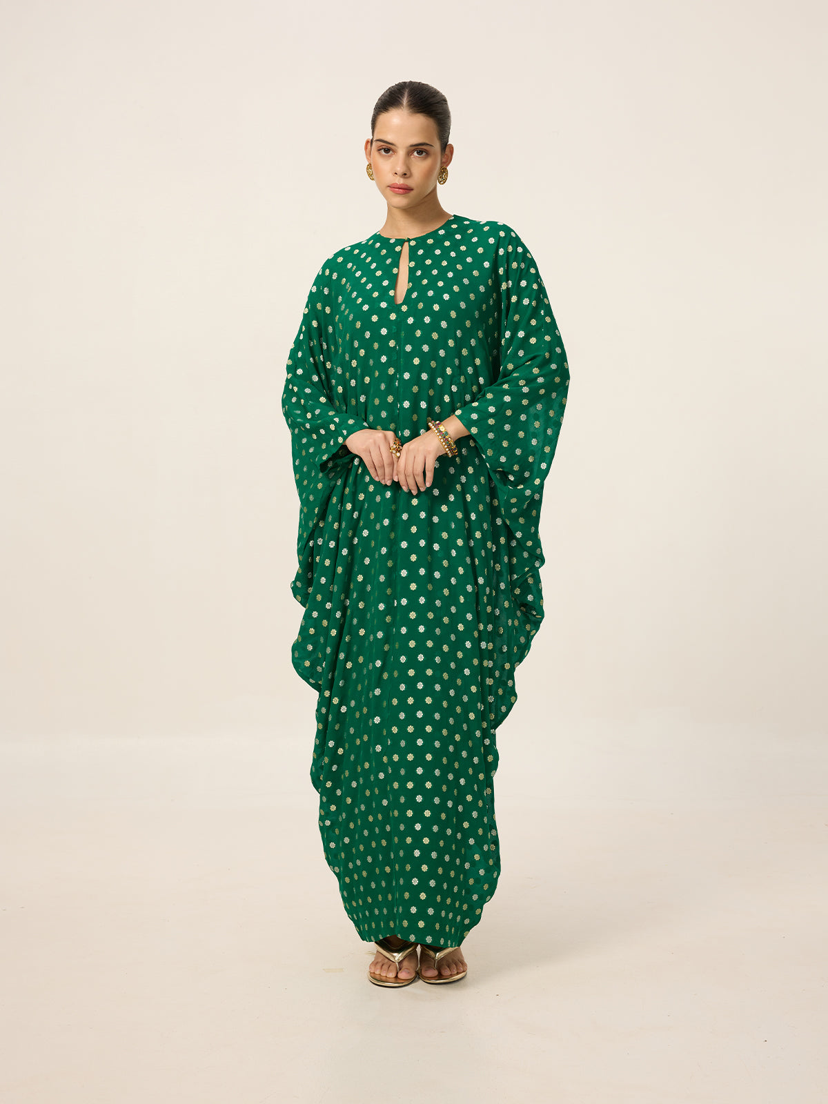 Handwoven Emerald Green Kaftan