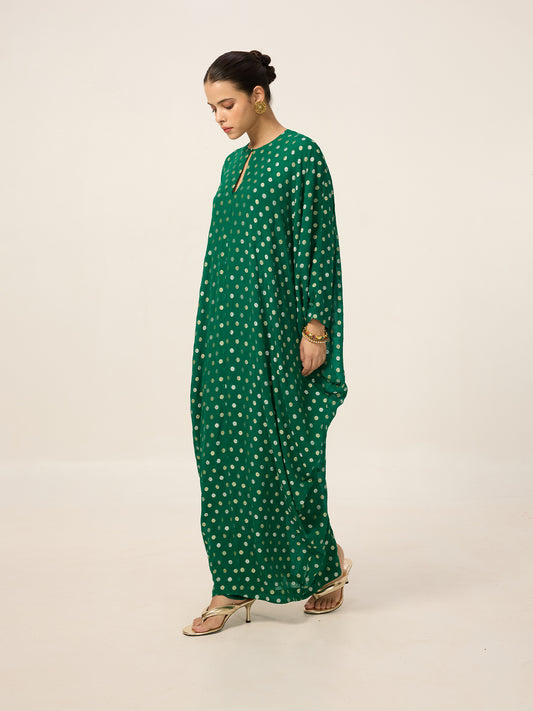 Handwoven Emerald Green Kaftan