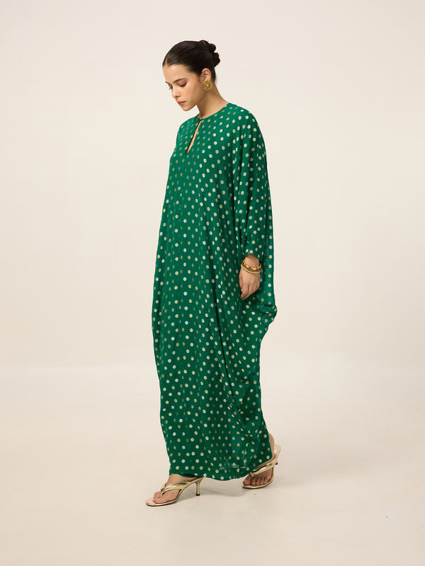 Handwoven Emerald Green Kaftan
