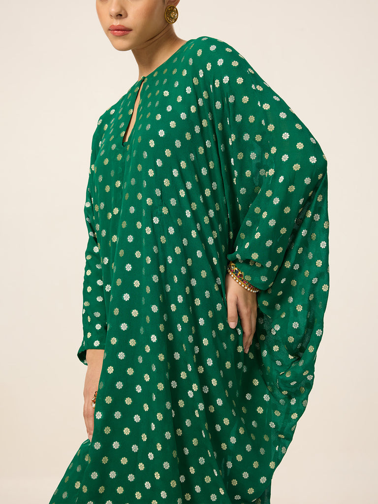 Handwoven Emerald Green Kaftan