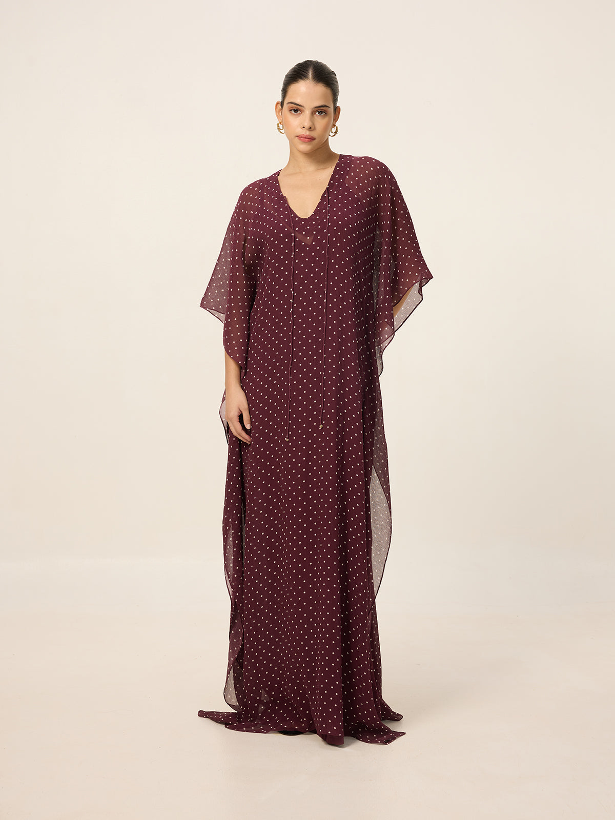 Handwoven Maroon Kaftan