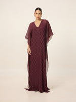 Handwoven Maroon Kaftan