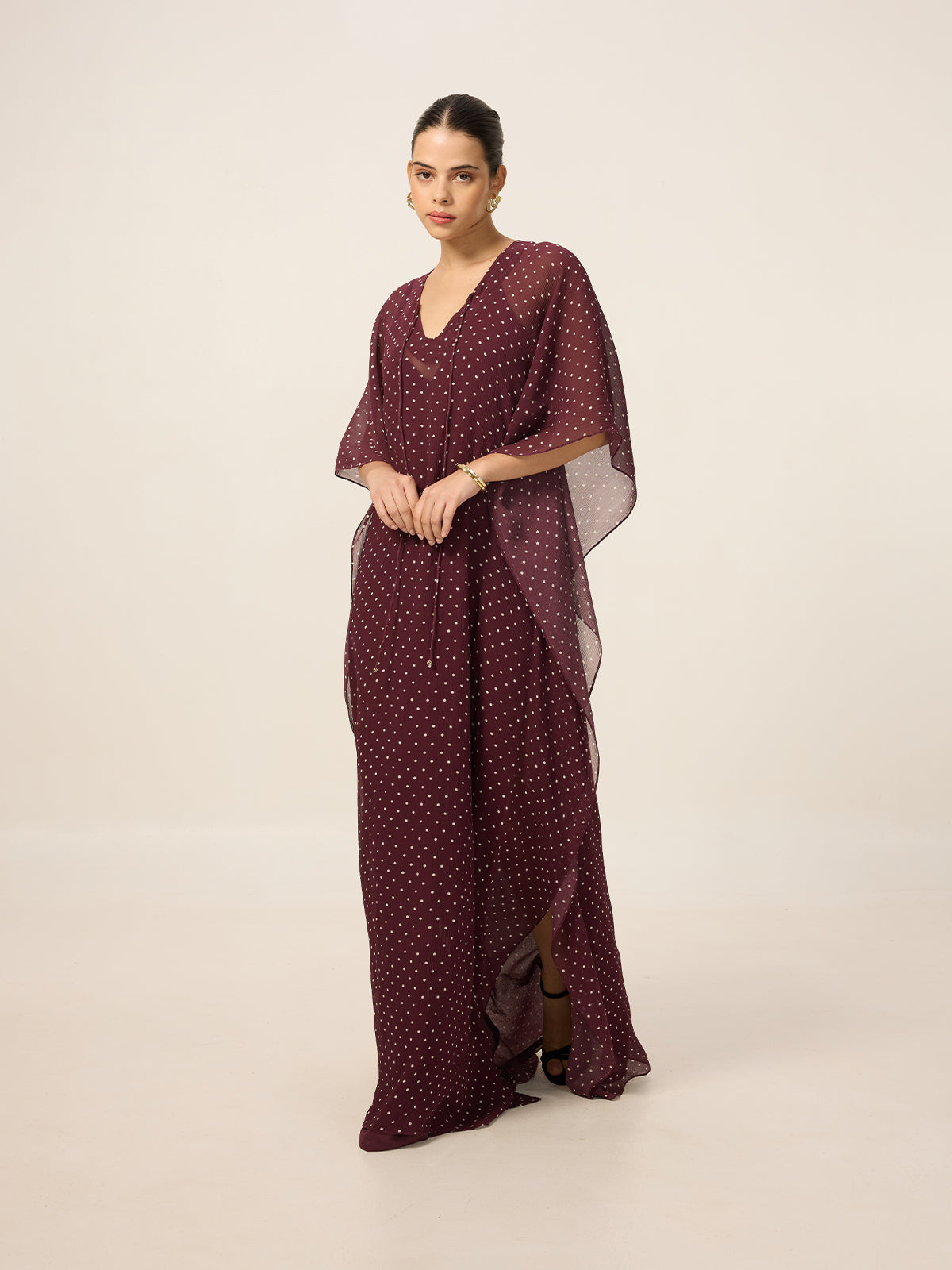 Handwoven Maroon Kaftan