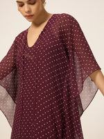 Handwoven Maroon Kaftan