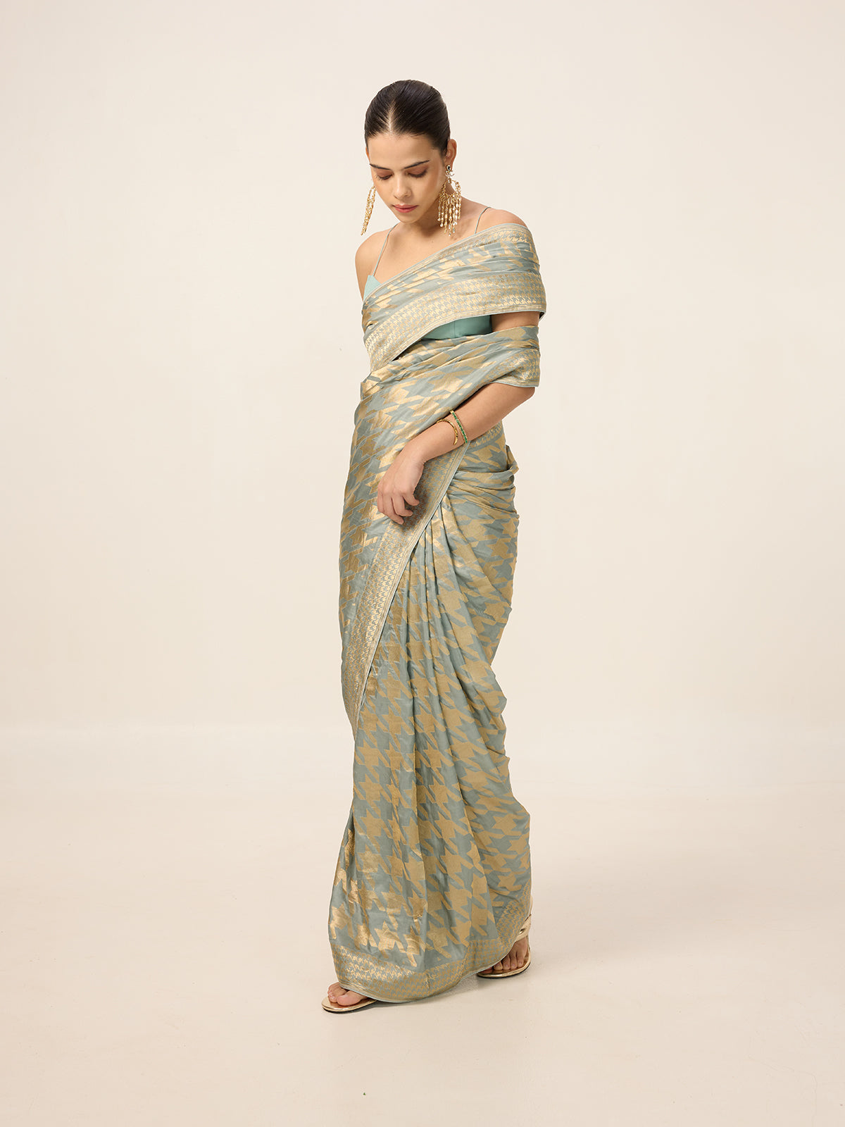 The Ash Grey Gerum Saree