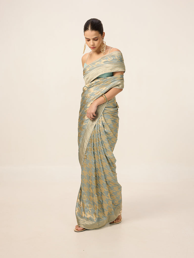 The Ash Grey Gerum Saree