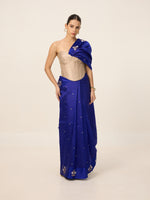 Handwoven Indigo Blue Silk Saree
