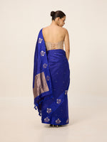 Handwoven Indigo Blue Silk Saree
