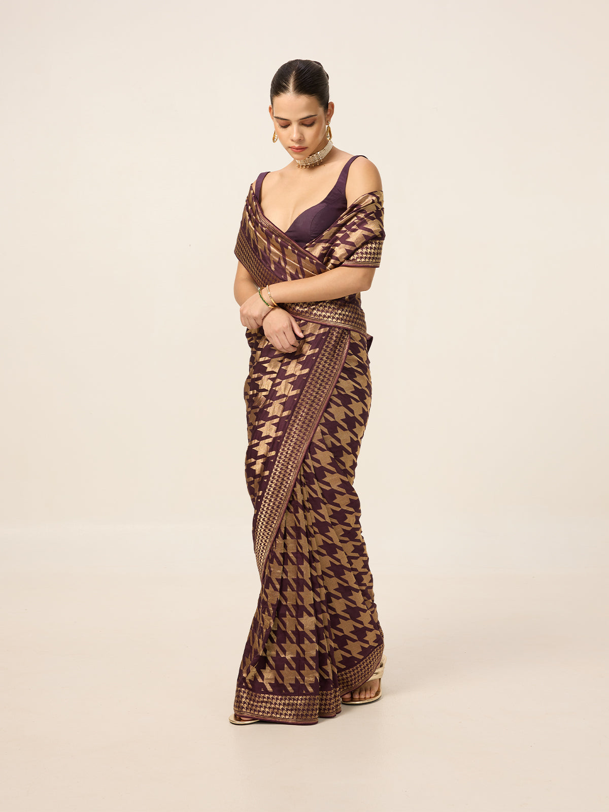 The Burgundy Gerum Saree
