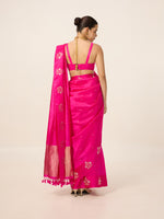 Handwoven Hot Pink Silk Saree