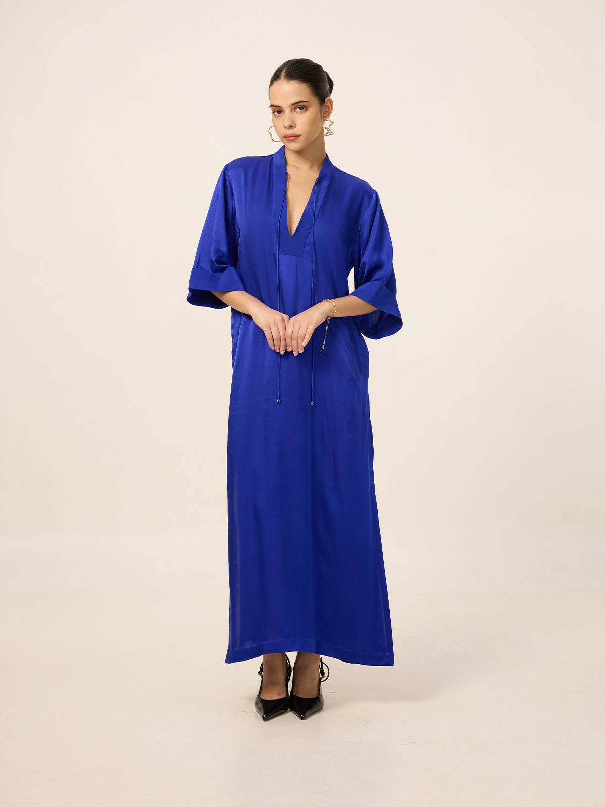 Handwoven Saphire Blue Kaftan