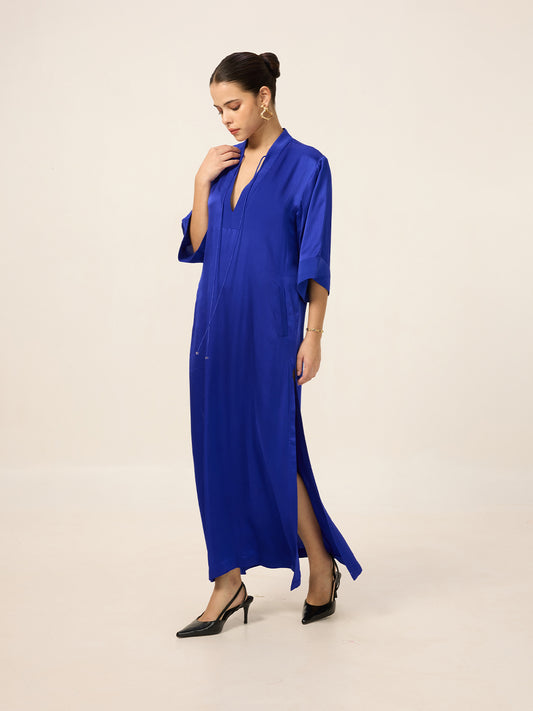 Handwoven Saphire Blue Kaftan
