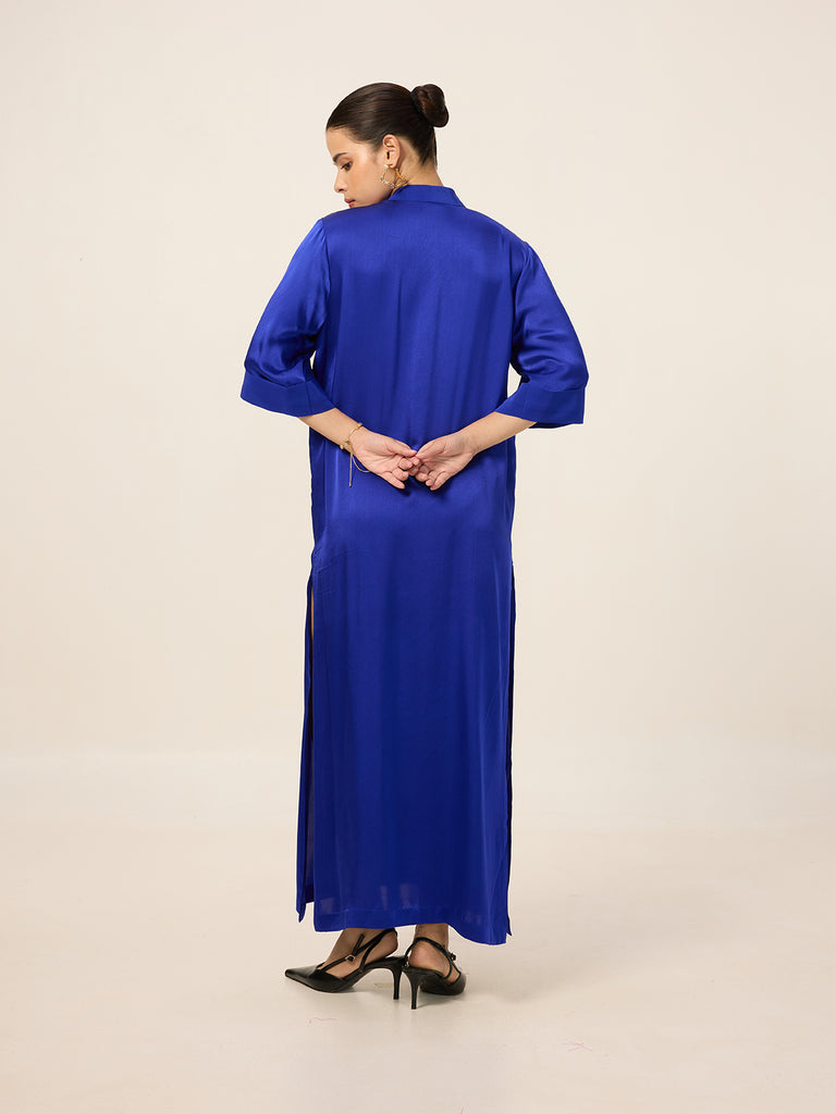 Handwoven Saphire Blue Kaftan