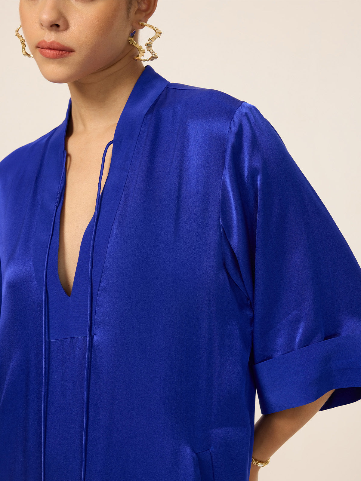 Handwoven Saphire Blue Kaftan