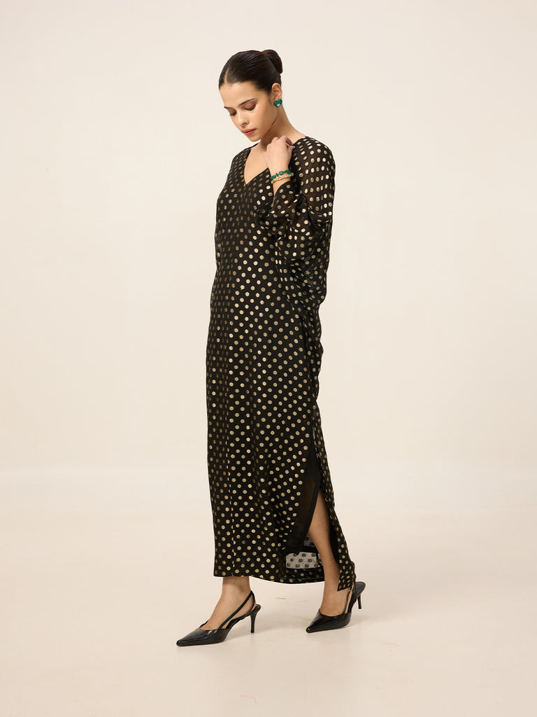 Handwoven Black Kaftan