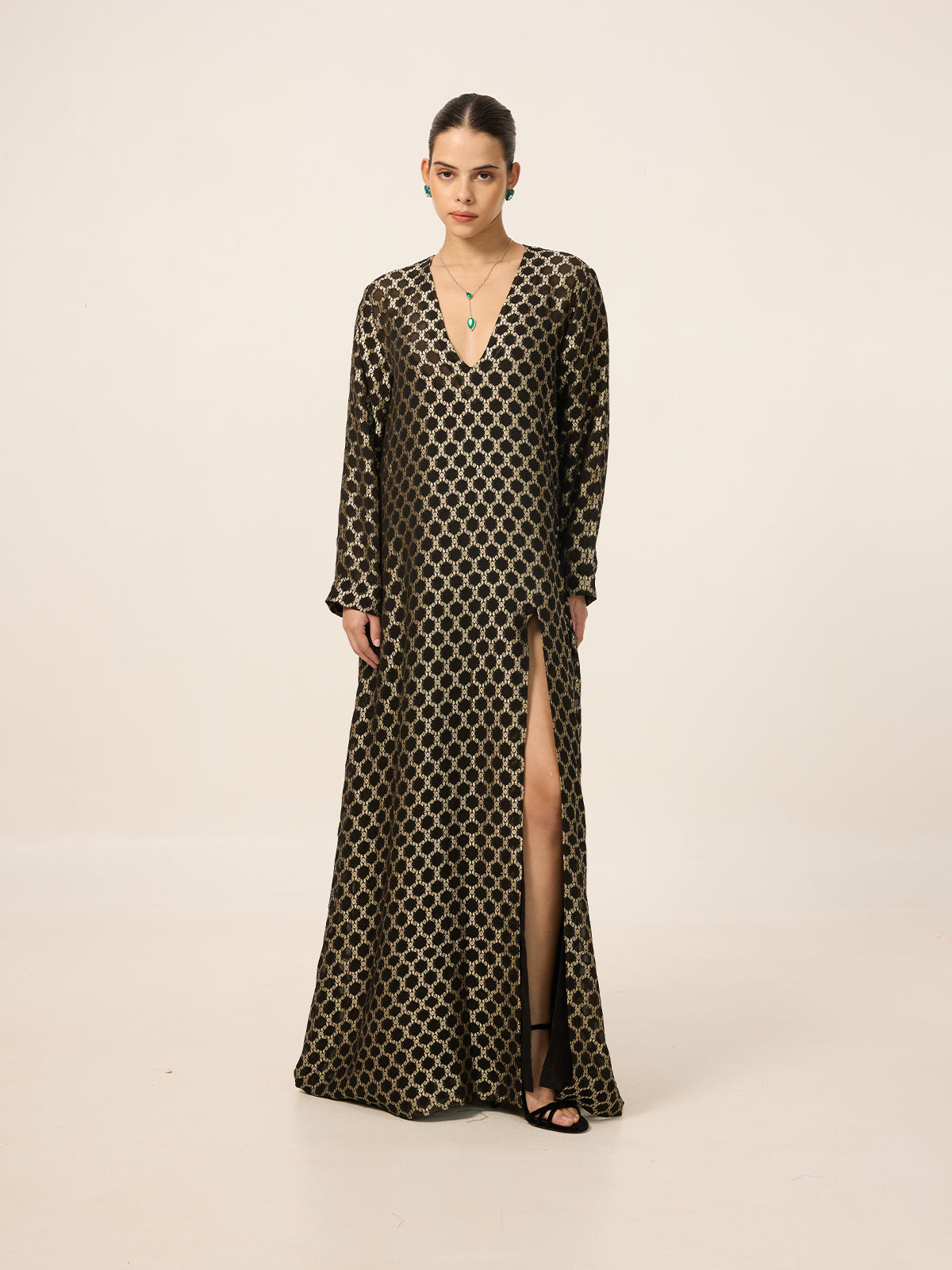 Handwoven Black Kaftan