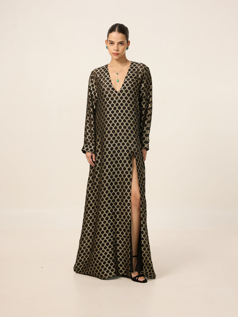 Handwoven Black Kaftan