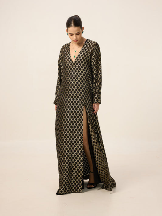 Handwoven Black Kaftan