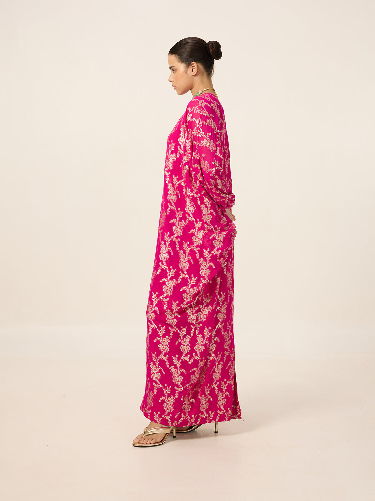 Handwoven Deep Pink Kaftan