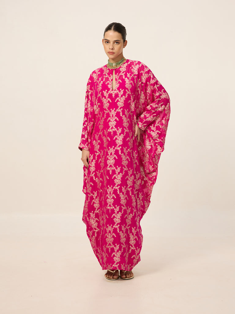 Handwoven Deep Pink Kaftan