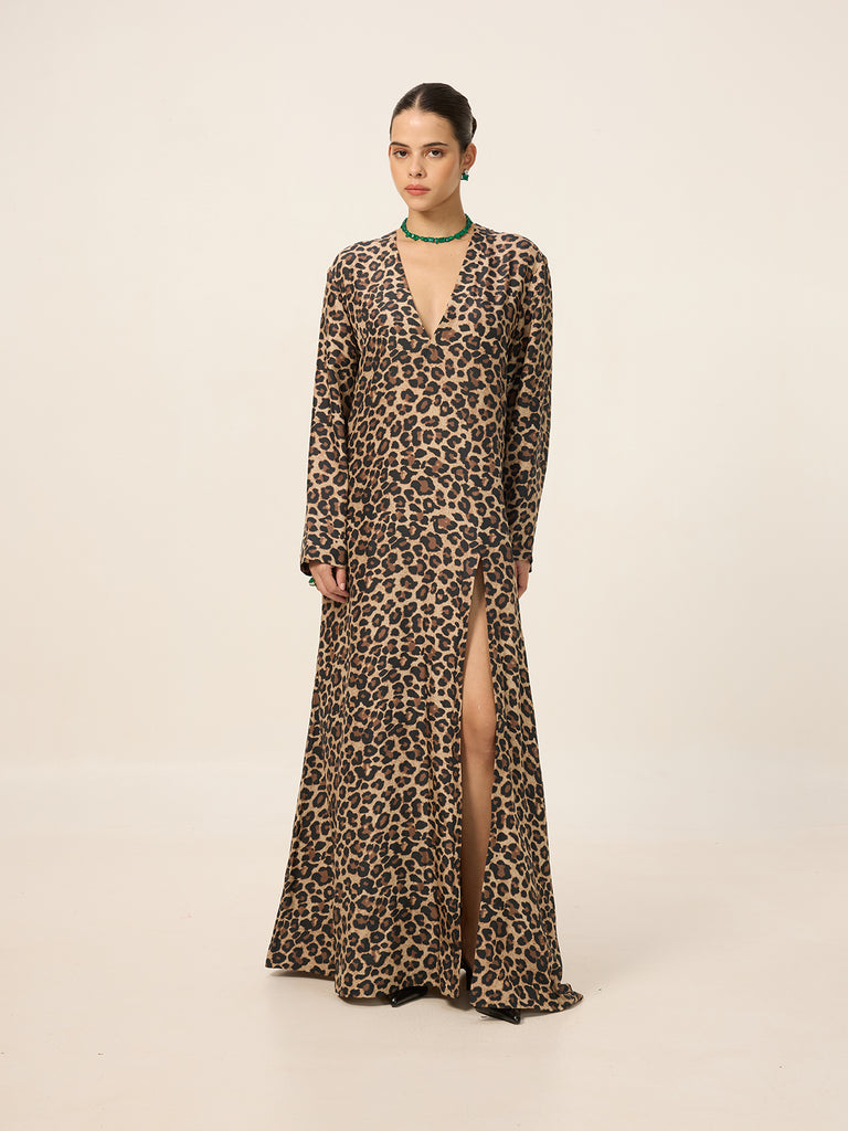 Digital Animal Print Kaftan