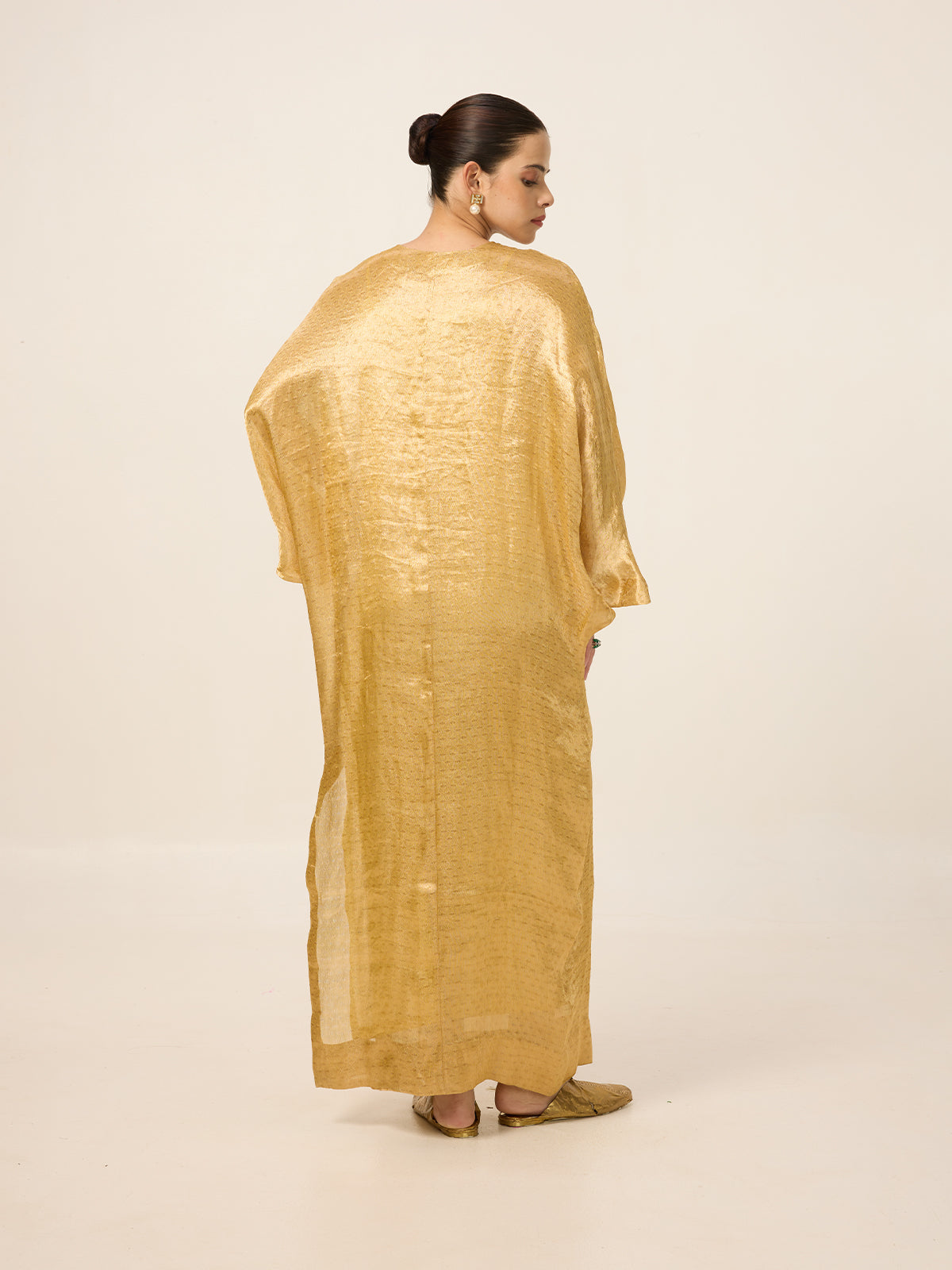 Handwoven Yellow-Gold Kaftan