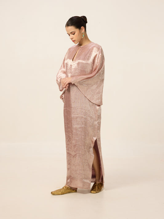 Handwoven Champagne Gold Kaftan