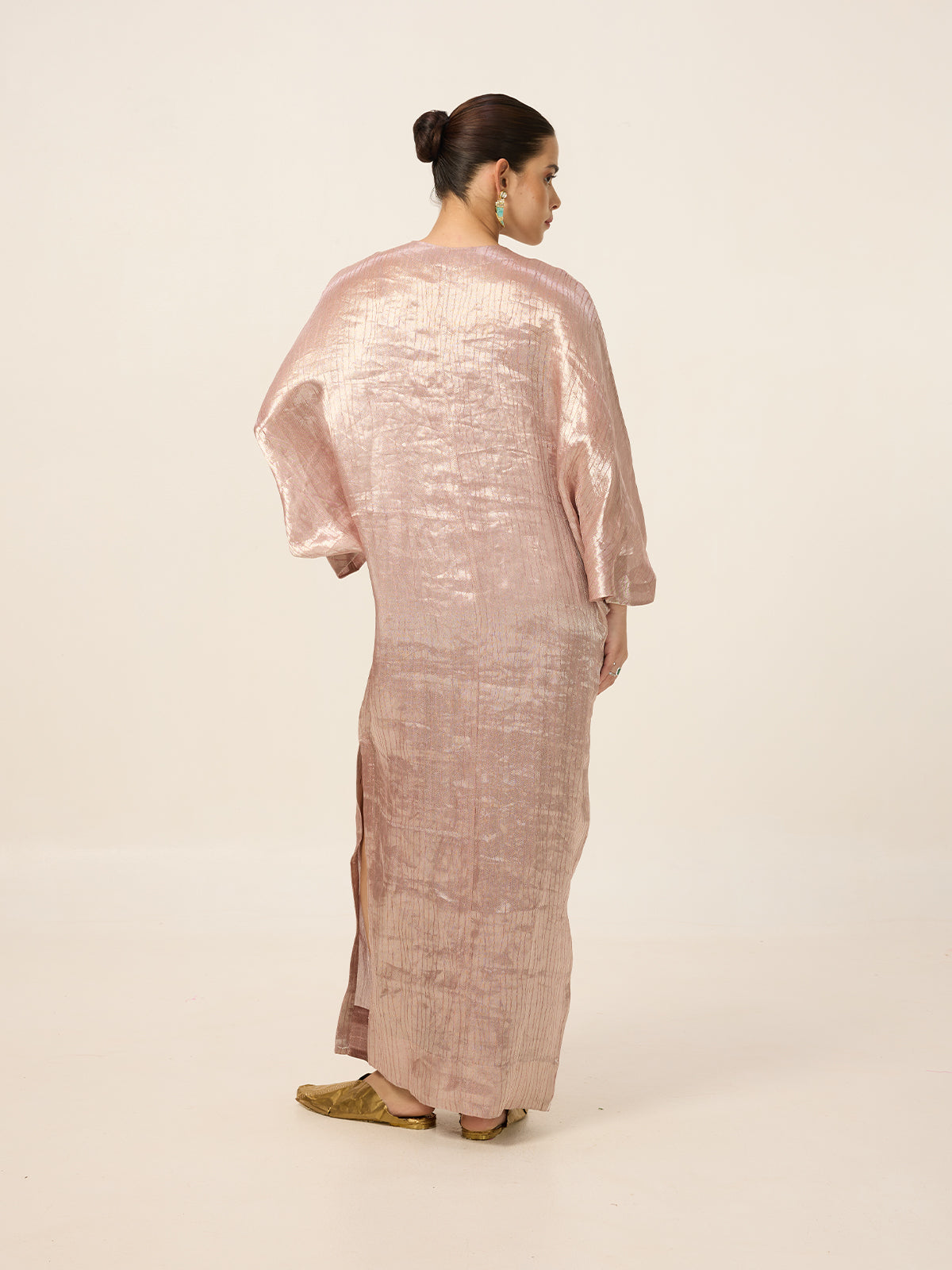 Handwoven Champagne Gold Kaftan