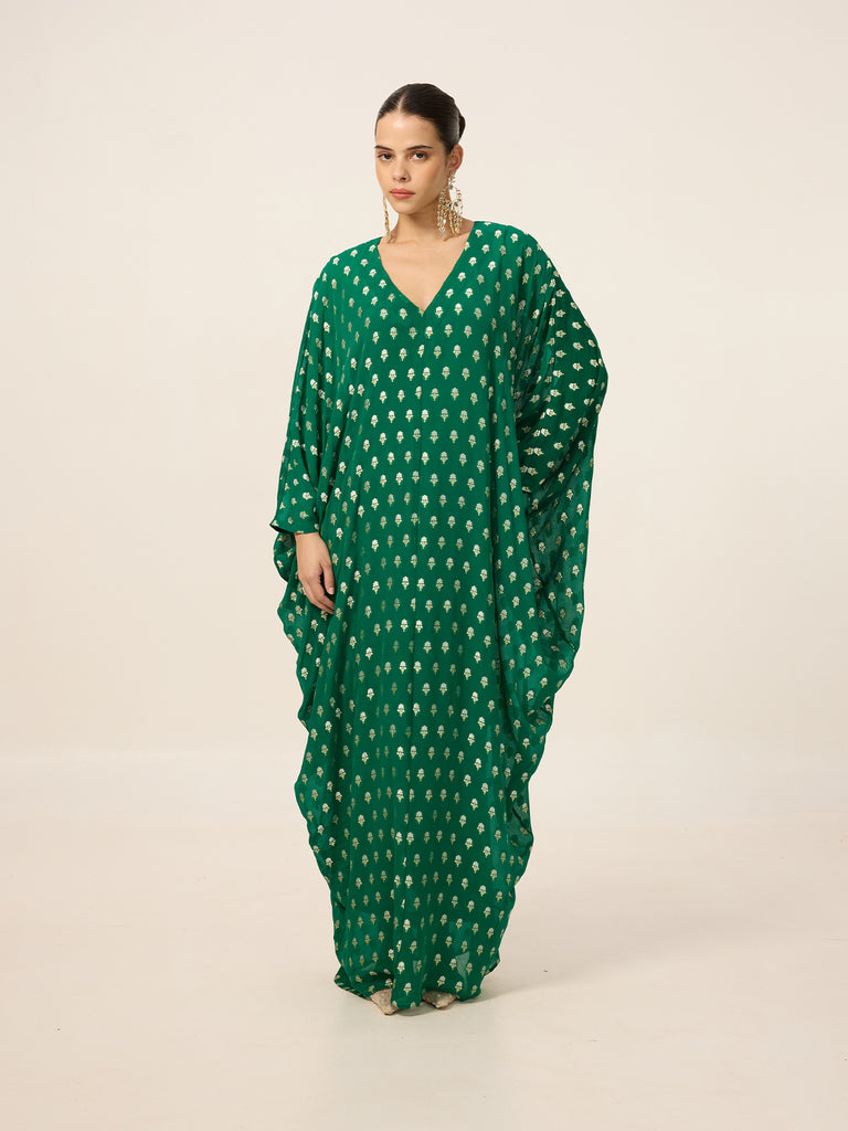 Handwoven Jade Green Kaftan
