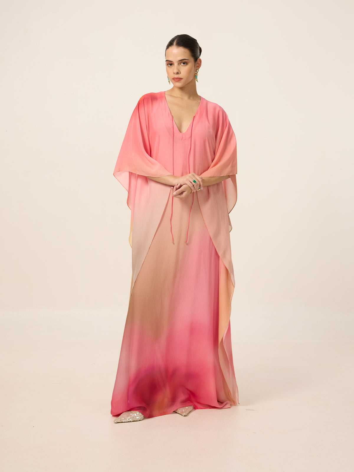 Digital Print Ombré Kaftan