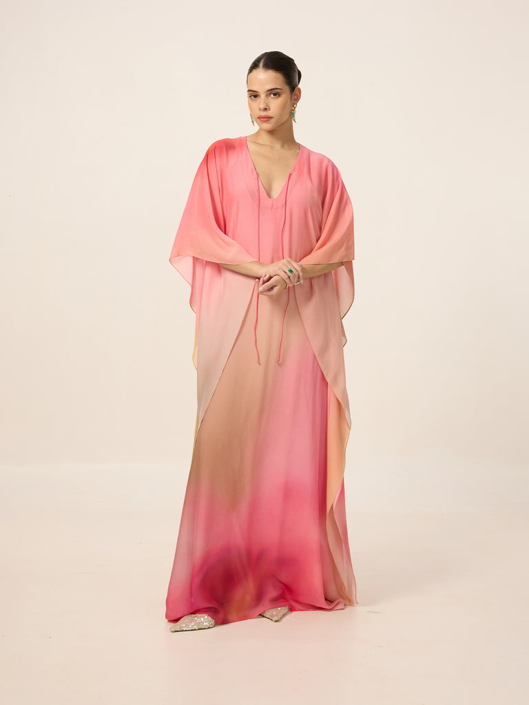 Digital Print Ombré Kaftan