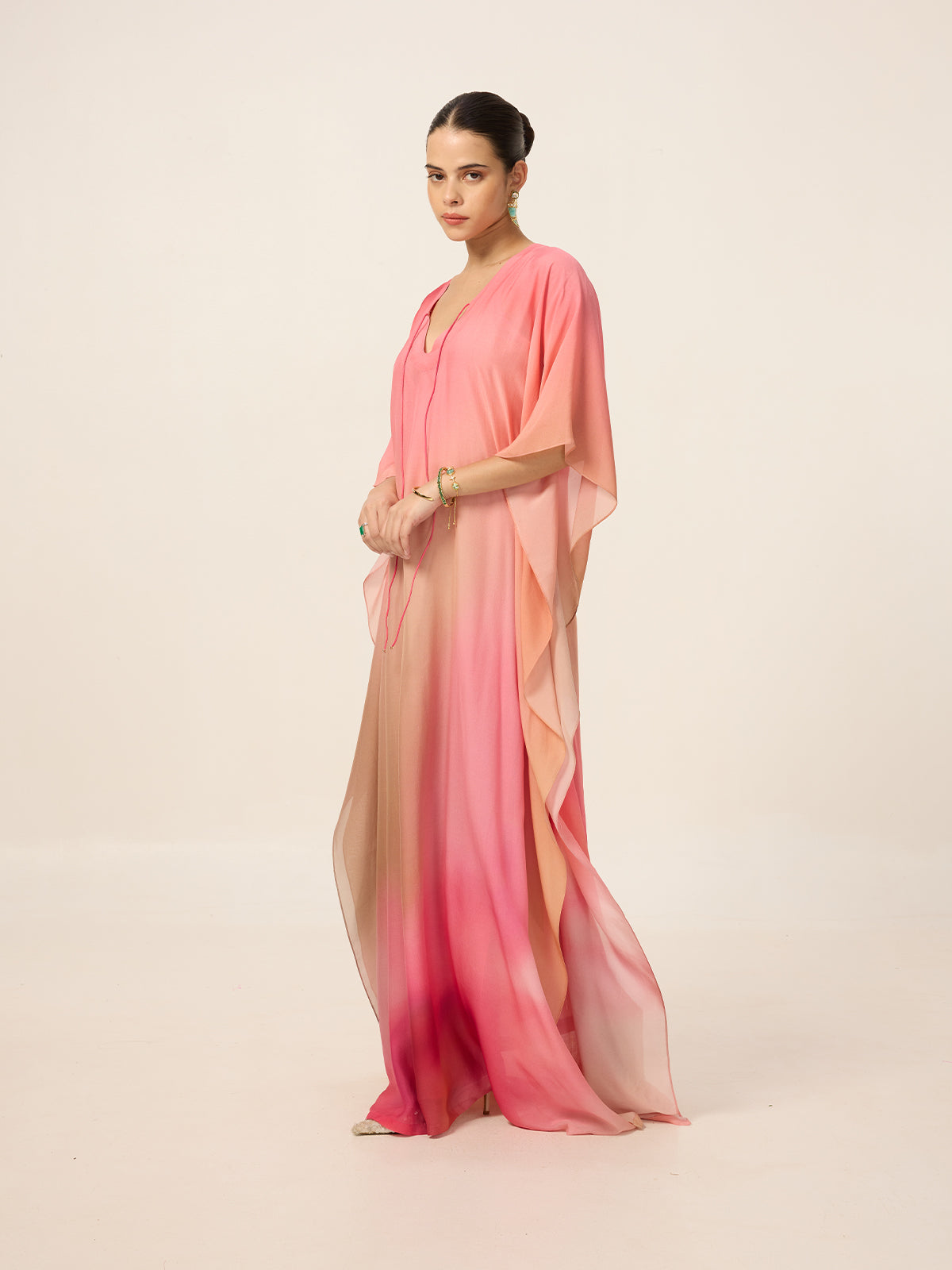 Digital Print Ombré Kaftan