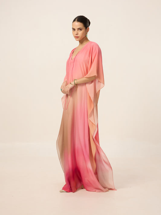 Digital Print Ombré Kaftan