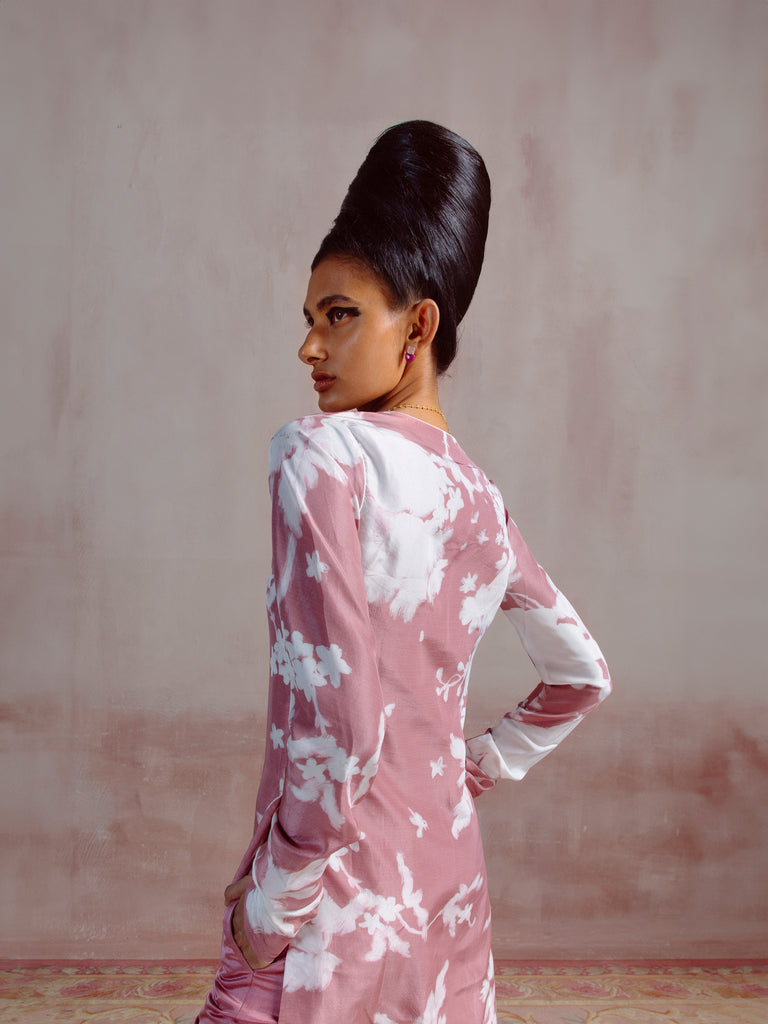 Dusty Pink Printed Kurta Set