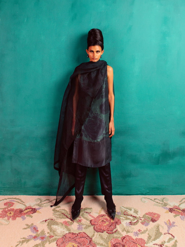 Deep Moss Printed Kurta Set